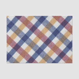 Papel De Seda Padrão de Tartan multicolorido