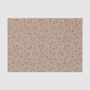 Papel De Seda Padrão de Taupe de Peixe de Laranja Laranja Koi