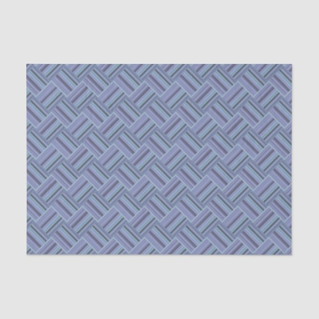 Papel De Seda Padrão de tecelagem diagonal de cinza azul (Frente )
