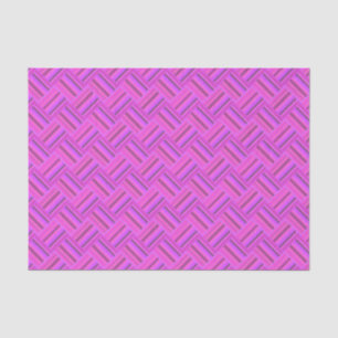 Papel De Seda Padrão de tecelagem diagonal de tiras cor-de-rosa