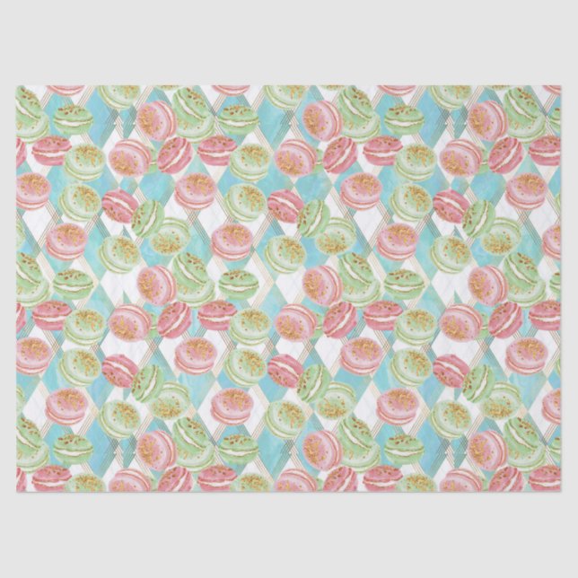 Papel De Seda Padrão de tempo do chá (Frente )