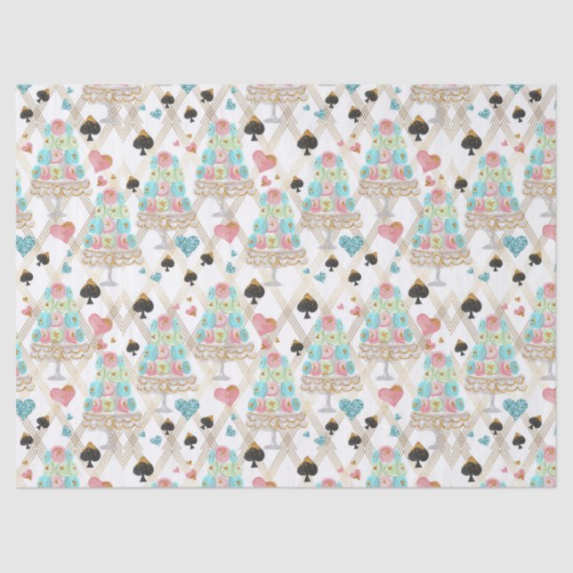 Papel De Seda Padrão de tempo do chá (Frente )