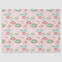 Papel De Seda Padrão de tempo do chá