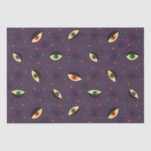 Papel De Seda Padrão de Testemunha dos Olhos do gótico - Místico (Frente )