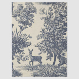 Papel De Seda Padrão de Toile de Veado Floresta Cenário Botânico