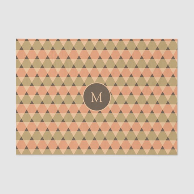 Papel De Seda Padrão de triângulos (Frente )