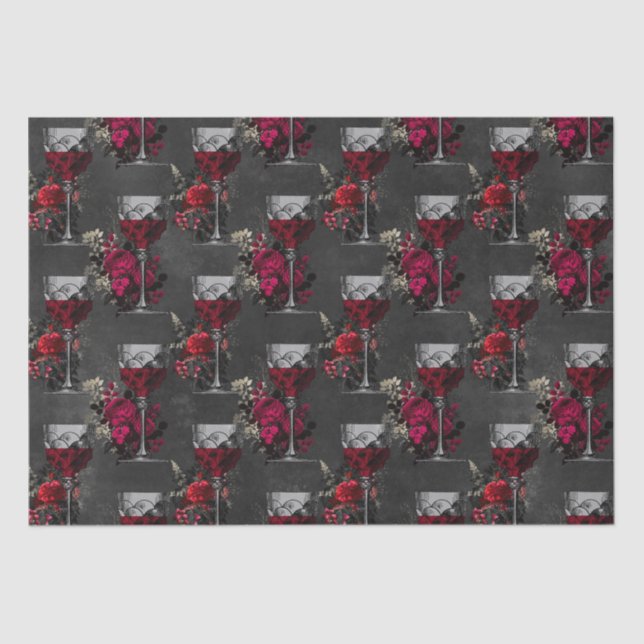 Papel De Seda Padrão de Vampiro (Frente )