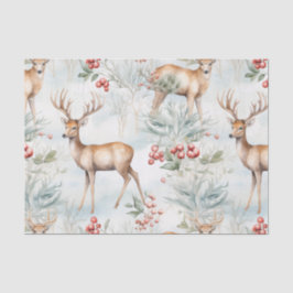 Papel De Seda Padrão de Veado de Natal sem Olhos