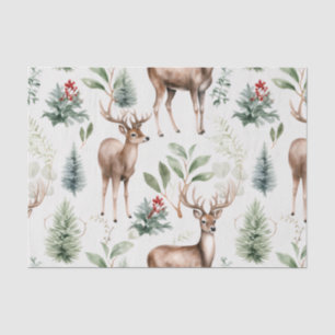 Papel De Seda Padrão de Veado de Natal sem Olhos