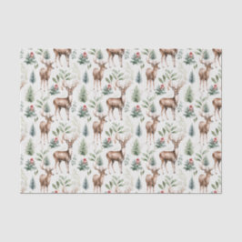 Papel De Seda Padrão de Veado de Natal sem Olhos