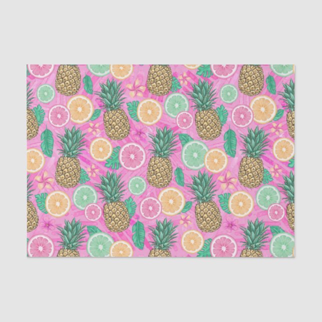 Papel De Seda Padrão de Verão de Praia  (Frente )