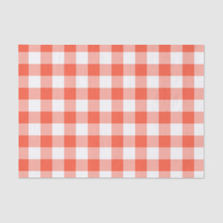 Papel De Seda Padrão De Verificação De Gingham De Cor Laranja E 