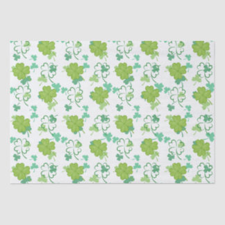 Papel De Seda Padrão de Vestuário Sortudo - Shamrock Verde