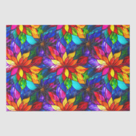 Papel De Seda Padrão de Vidro Colorido Arco-íris Elegante