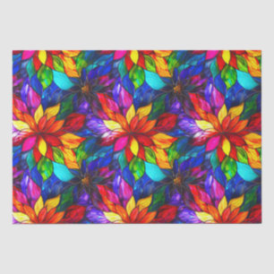 Papel De Seda Padrão de Vidro Colorido Arco-íris Elegante