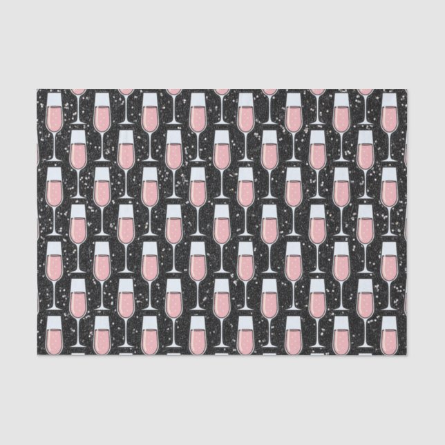 Papel De Seda Padrão de Vinho Rosé (Frente )