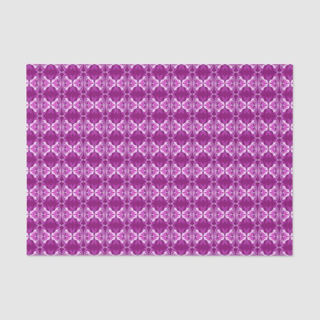 Papel De Seda Padrão de wallpaper Art Deco - roxo e branco (Frente )