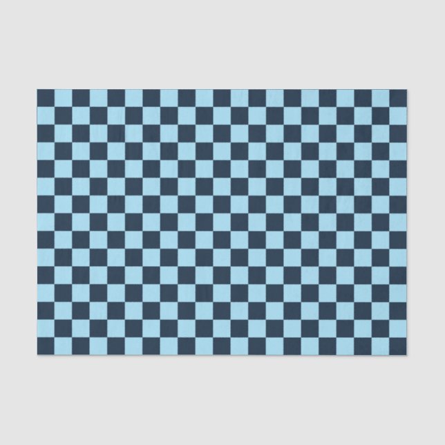 Papel De Seda padrão de xadrez de gelo alpino (Frente )