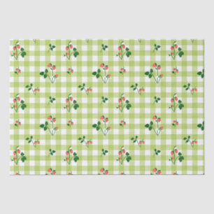 Papel De Seda Padrão de Xadrez de verificação de Gingham Verde d