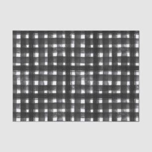 PAPEL DE SEDA PADRÃO DE XADREZ PRETO E BRANCO