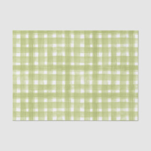 PAPEL DE SEDA PADRÃO DE XADREZ VERDE E BRANCO