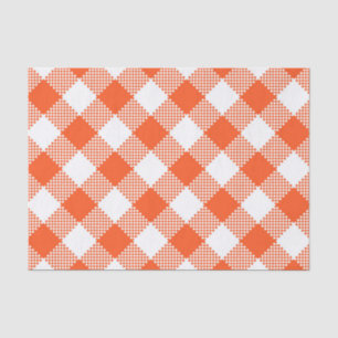 PAPEL DE SEDA PADRÃO DE XADREZ VERMELHO E BRANCO VERIFICADO