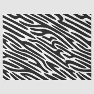 Papel De Seda Padrão de Zebra abstrato preto e branco