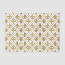 Padrão Decorativo Flor-de-Lis Dourada