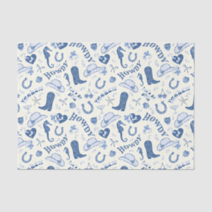 Papel De Seda Padrão Divertido de Cowgirl Costeira