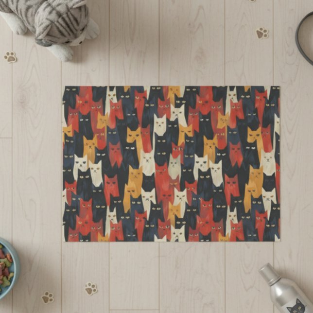 Papel De Seda Padrão Divertido do Cat Faces (Criador carregado)