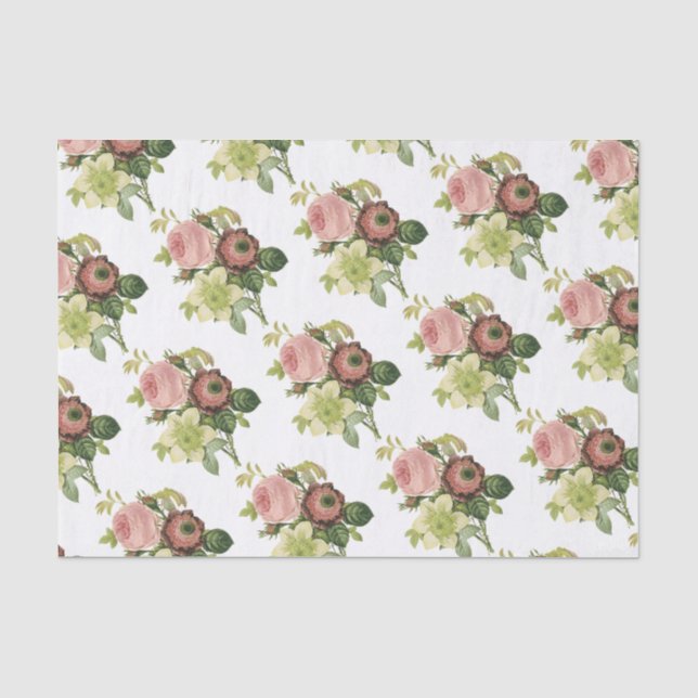 Papel De Seda Padrão do Buquê da ventoinha (Frente )