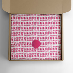 Papel De Seda Padrão do Dia de os namorados XOXO
