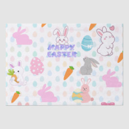 Papel De Seda padrão do felz pascoa