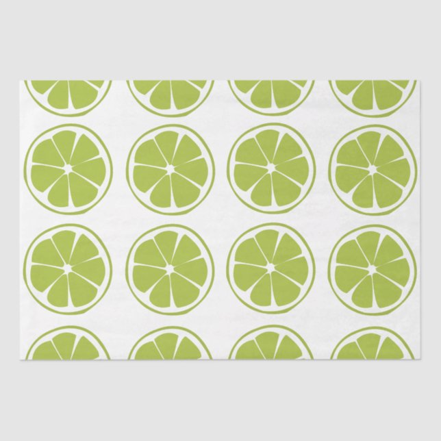 Papel De Seda Padrão do Limão verde da Fruta limão (Frente )