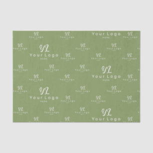 Papel De Seda Padrão do logotipo verde pino Embalagem de Marca c