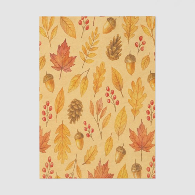 Papel De Seda Padrão do outono natural (Frente )