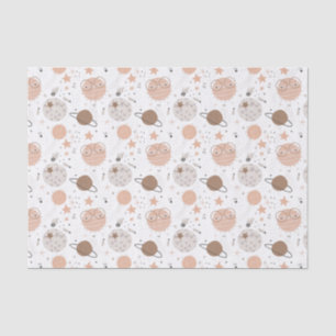 Papel De Seda Padrão do Planeta de Portas Bonitas