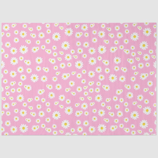 Papel De Seda Padrão do Primavera do Boho Rosa (Frente )