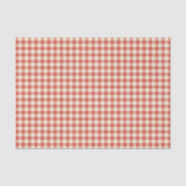 Papel De Seda Padrão do Quadro de Verificação Vermelho Trendy Vi