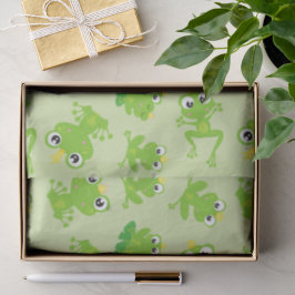 Papel De Seda Padrão do sapo, Sapos giros, Sapos verdes, Príncip