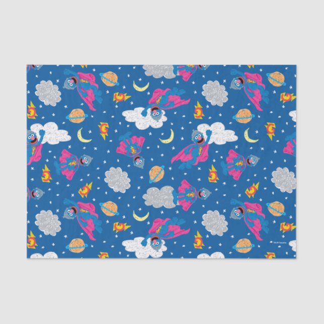 Papel De Seda Padrão do Super Grover 2.0 Night Sky (Frente )