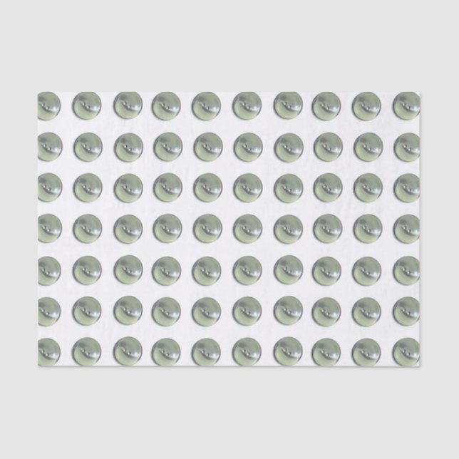 Papel De Seda Padrão dos botões de costura verde brilhante (Frente )