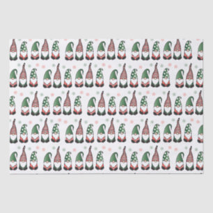 Papel De Seda Padrão dos Gnomos de Natal