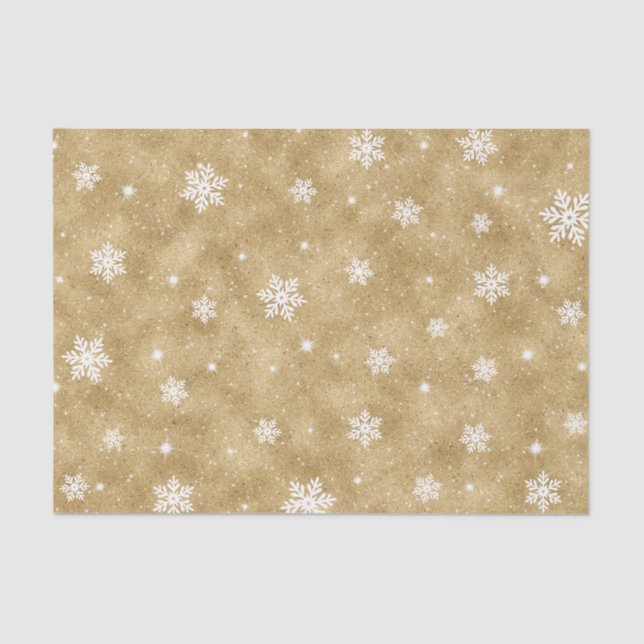 Papel De Seda Padrão Dourado das estrelas cintilantes elegantes (Frente )