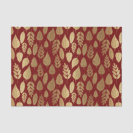 Papel De Seda Padrão Dourado e vermelho de folha