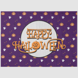 Papel De Seda Padrão e mensagem de Halloween