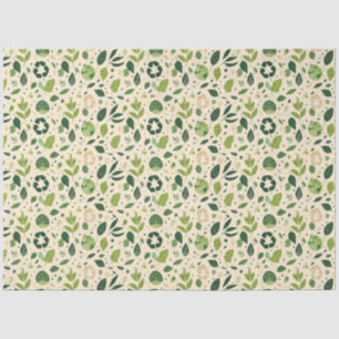 Papel De Seda Padrão ecológico do Promocional Moderno Verde 1
