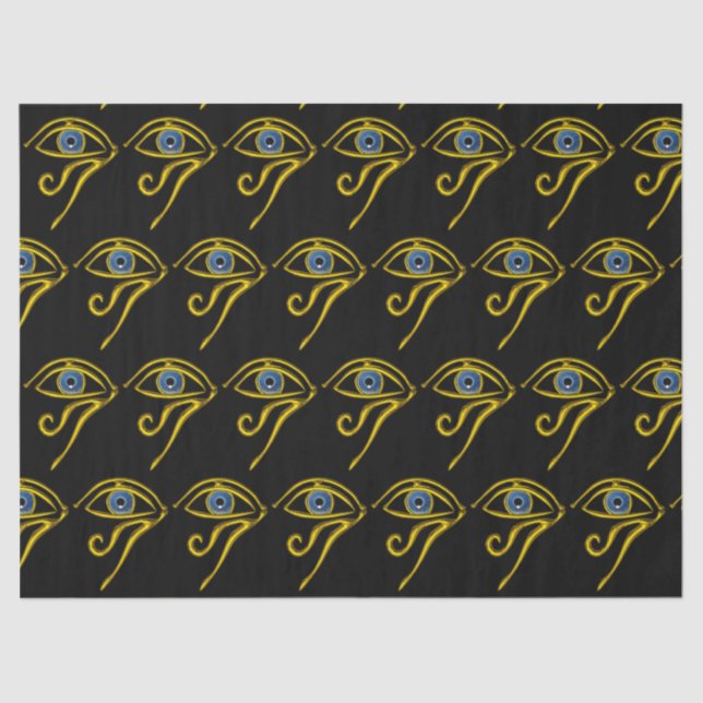 Papel De Seda PADRÃO Egípcio Negro Dourado, , DO HORO TALISMANO  (Frente )