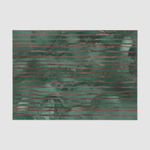 Papel De Seda Padrão esmeralda verde e cobre tirado