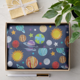 Papel De Seda Padrão Espacial, Planetas, Estrelas, Cosmos, Galáx